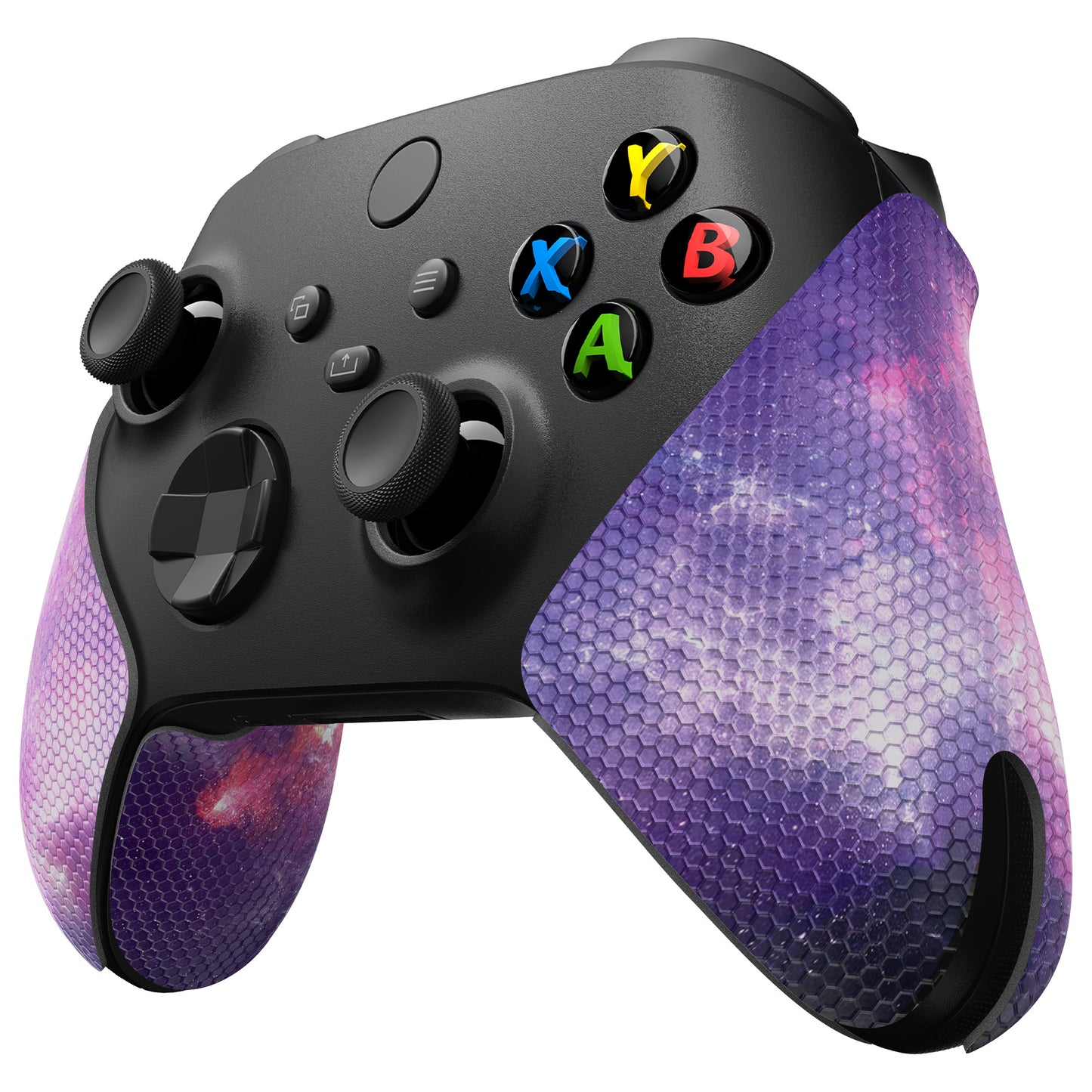 PlayVital Anti-Skid Sweat-Absorbent Controller Grip for Xbox Series X/S Controller, Professional Textured Soft Rubber Pads Handle Grips for Xbox Core Wireless Controller - Nebula Galaxy - X3PJ046 PlayVital