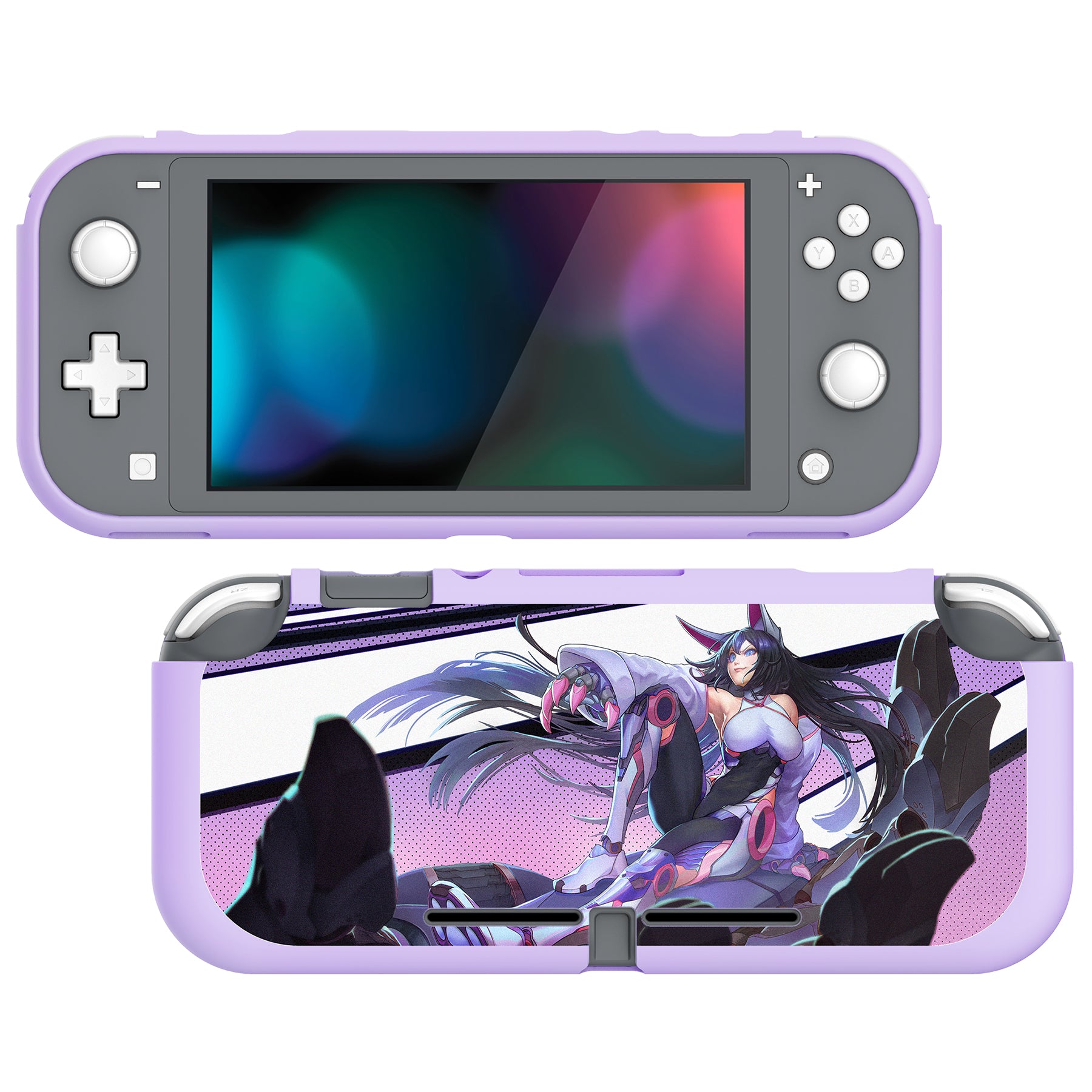 PlayVital Nintendo Switch Lite Custom Protective Case - Neko Mecha