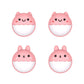 PlayVital Rabbit & Squirrel Cute Thumb Grip Caps for ps5/4 Controller, Silicone Analog Stick Caps Cover for Xbox Series X/S, Thumbstick Caps for Switch Pro Controller - Pale Red - PJM3002 PlayVital