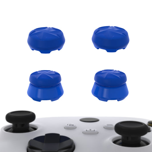 PlayVital Thumbs Pro HURRICANE Thumbstick Extender for Xbox Core Controller, for Xbox Series X/S Controller, Joystick Caps for Xbox One Controller - 2 High Raise & 2 Mid Raise Concave - Blue - PJM5007 PlayVital