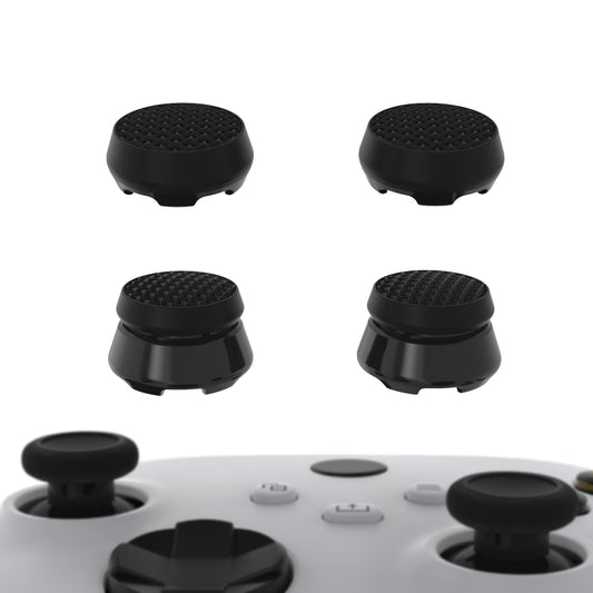PlayVital Thumbs Pro ARMOR Thumbstick Extender for Xbox Core Controller, for Xbox Series X/S Controller, Joystick Caps Grip for Xbox One Controller - 2 High Raise and 2 Mid Raise Dome - Black - PJM5009 PlayVital