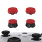 PlayVital Thumbs Pro ARMOR Thumbstick Extender for Xbox Core Controller, for Xbox Series X/S Controller, Joystick Caps Grip for Xbox One Controller - 2 High Raise and 2 Mid Raise Dome - Scarlet Red & Black - PJM5010 PlayVital
