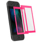 PlayVital 2 Pack Transparent HD Clear Saver Protector Film, Tempered Glass Screen Protector for Nintendo Switch - Bright Pink Border