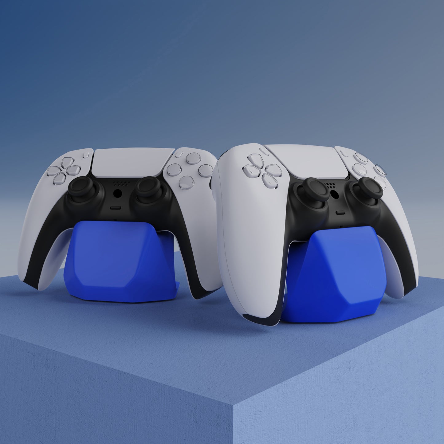 PlayVital 2 Pack Universal Game Controller Display Stand for PS5 & PS4 & Switch Pro & Xbox Series X/S Controller - Blue PlayVital