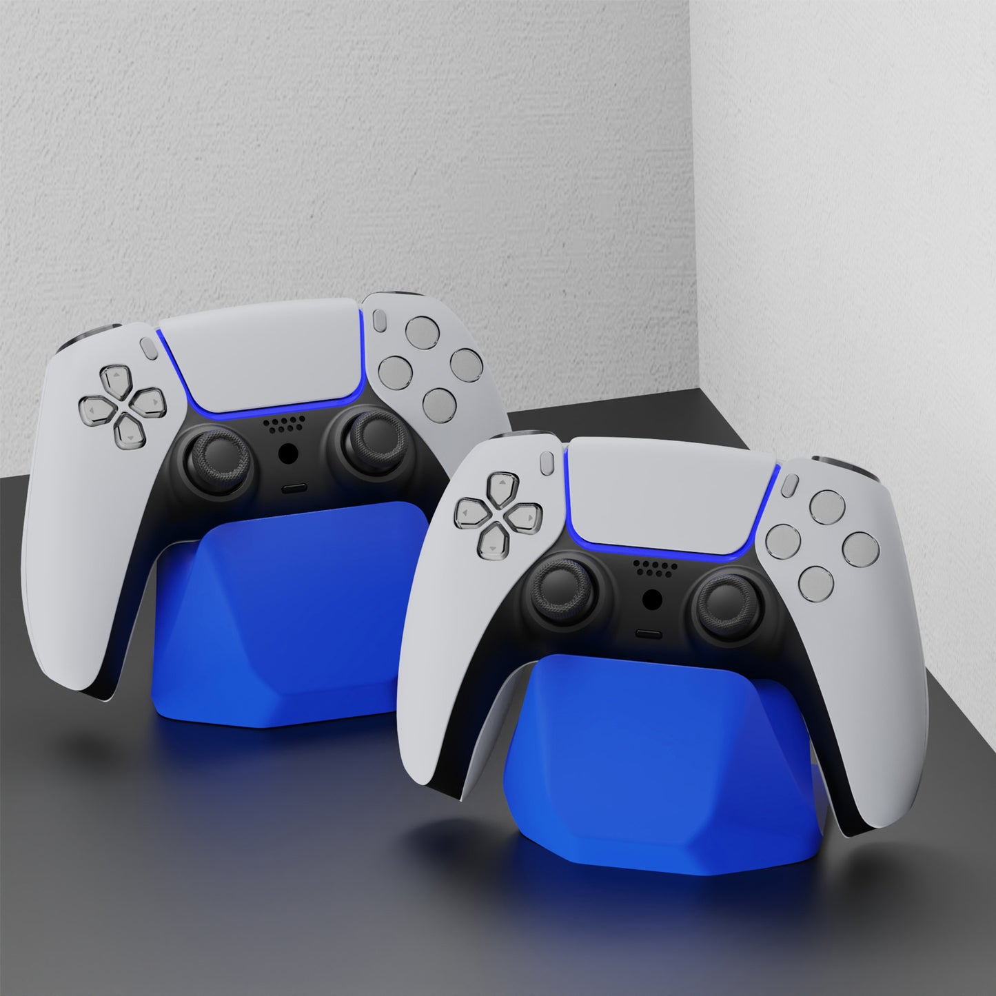 PlayVital 2 Pack Universal Game Controller Display Stand for PS5 & PS4 & Switch Pro & Xbox Series X/S Controller - Blue PlayVital