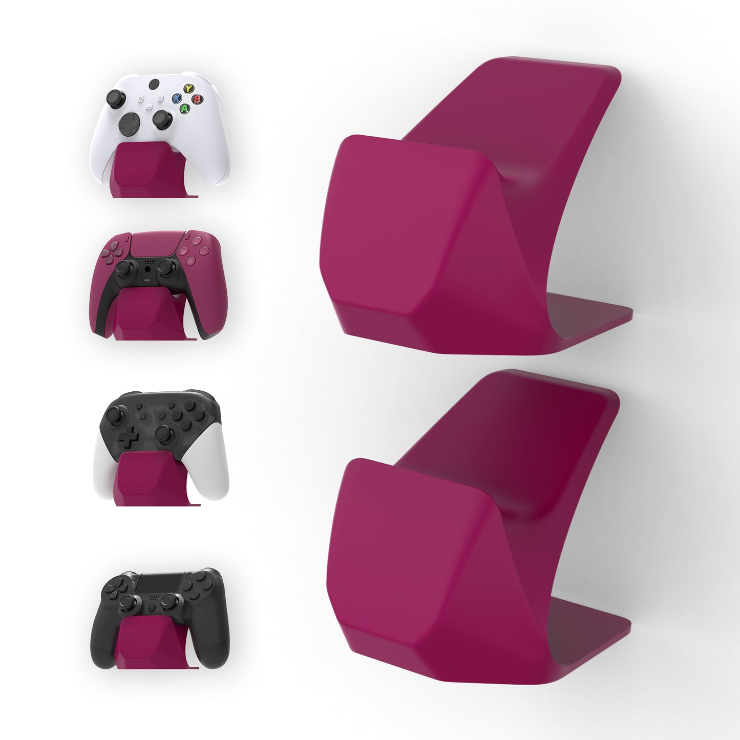 PlayVital 2 Pack Universal Game Controller Display Stand for PS5 & PS4 & Switch Pro & Xbox Series X/S Controller - Cosmic Red PlayVital