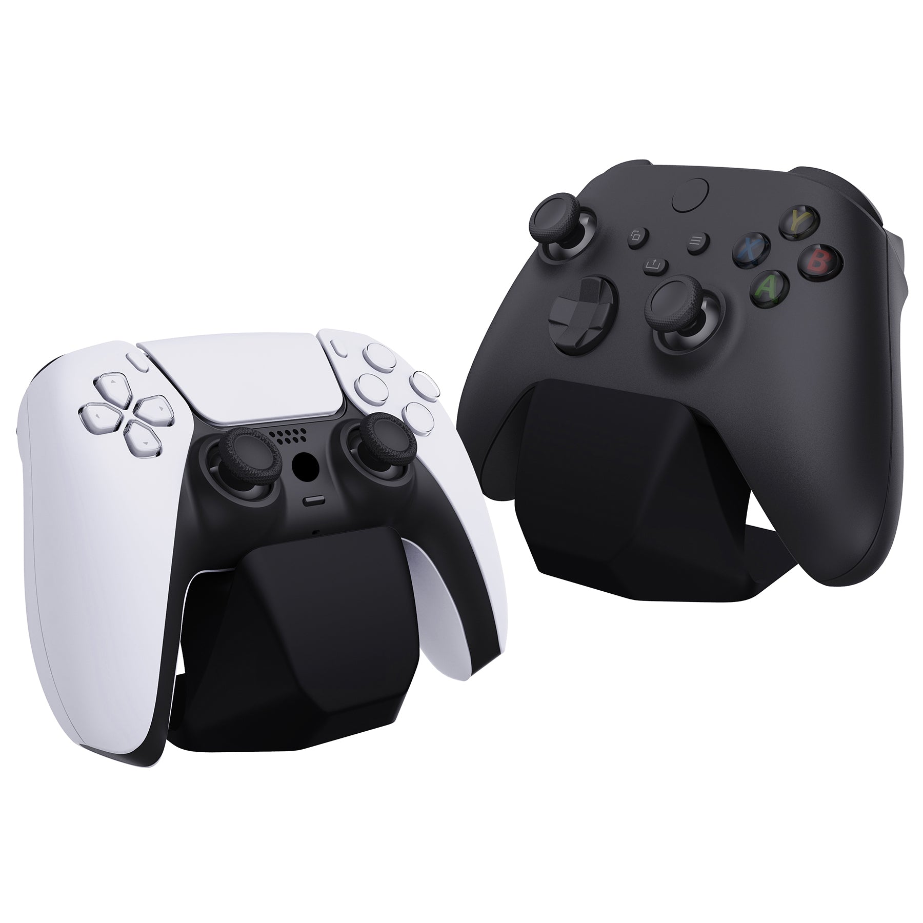 PlayVital 2 Pack Universal Game Controller Display Stand for PS5 & PS4 & Switch Pro & Xbox Series X/S Controller - Solid Black PlayVital