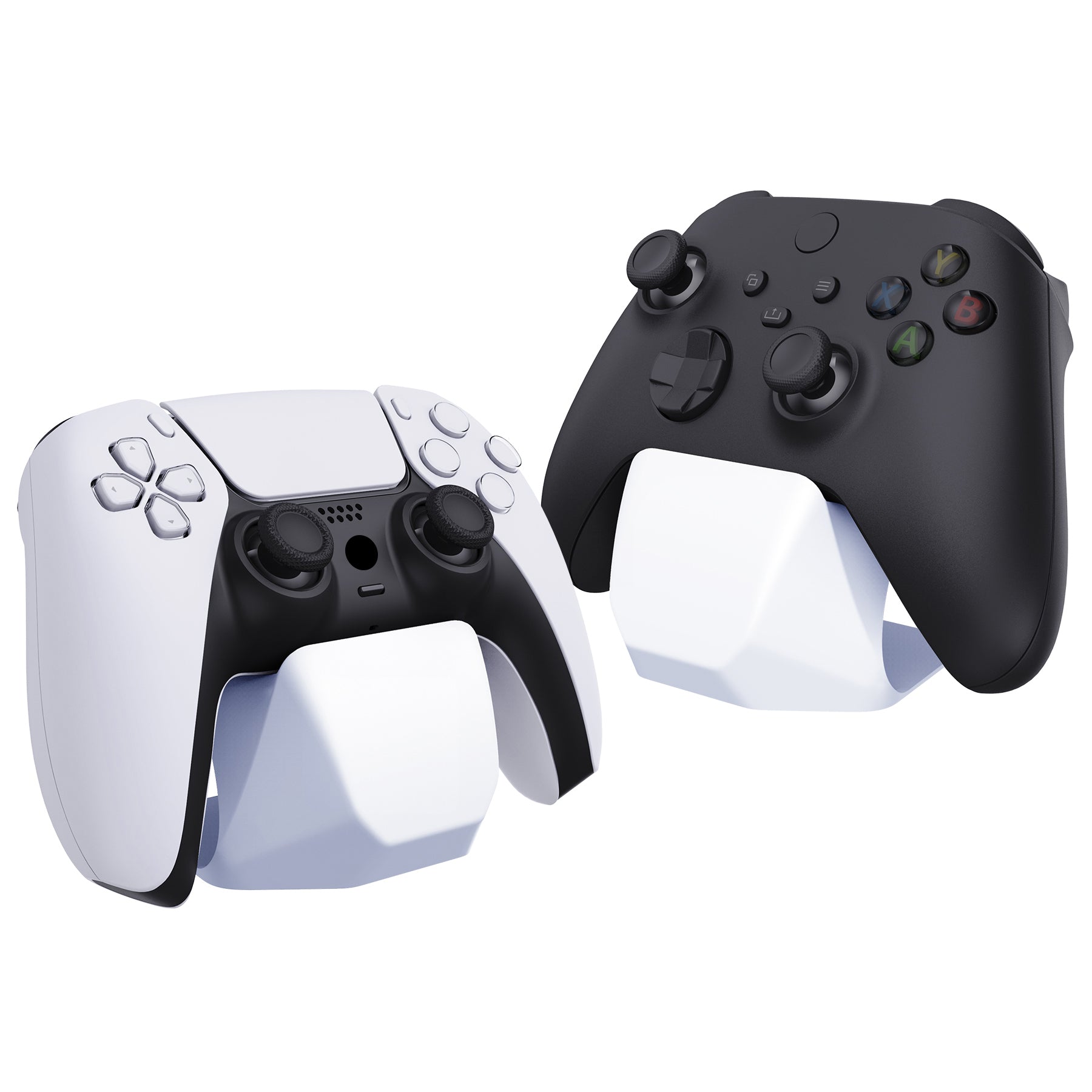 PlayVital 2 Pack Universal Game Controller Display Stand for PS5 & PS4 & Switch Pro & Xbox Series X/S Controller - White PlayVital