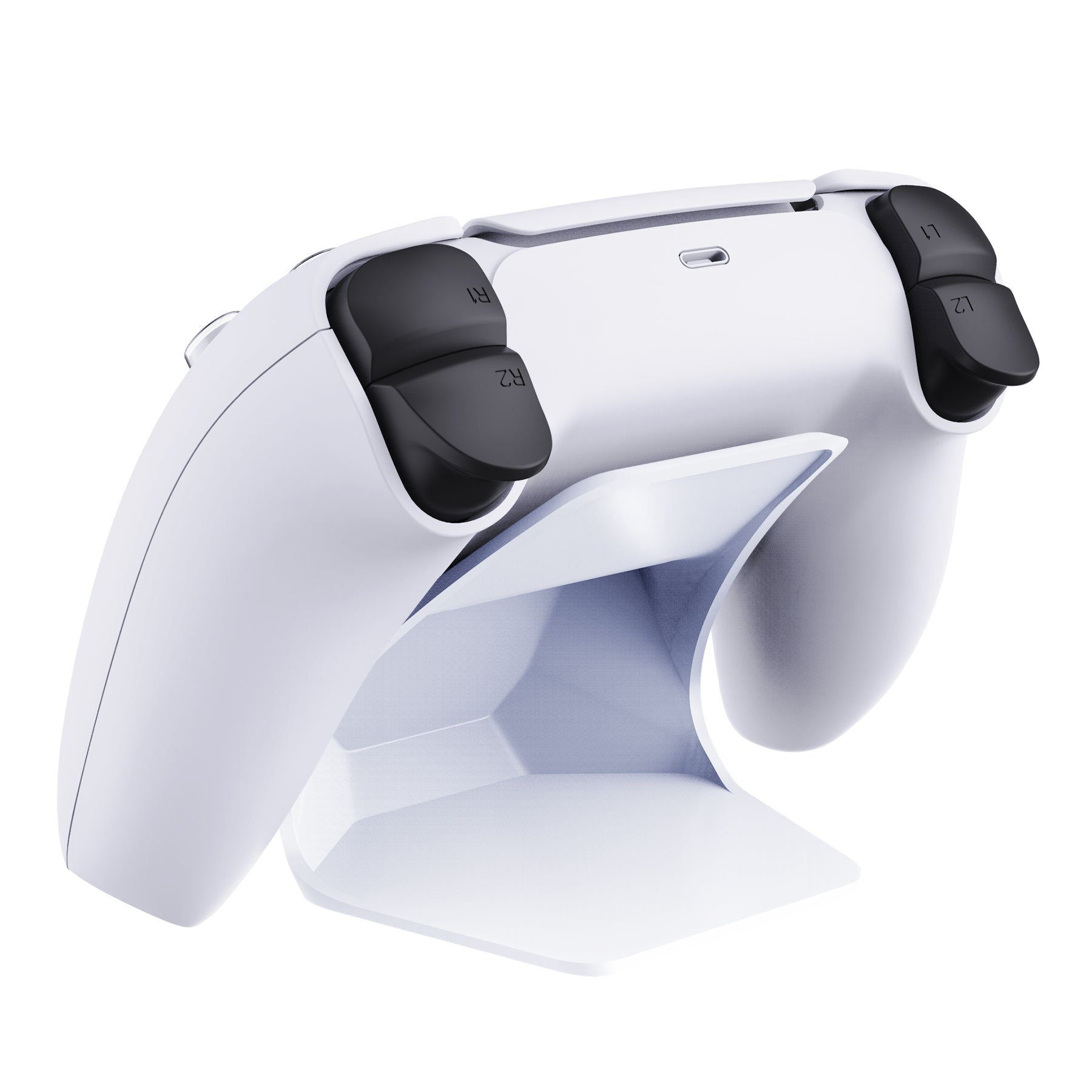 PlayVital 2 Pack Universal Game Controller Display Stand for PS5 & PS4 & Switch Pro & Xbox Series X/S Controller - White PlayVital