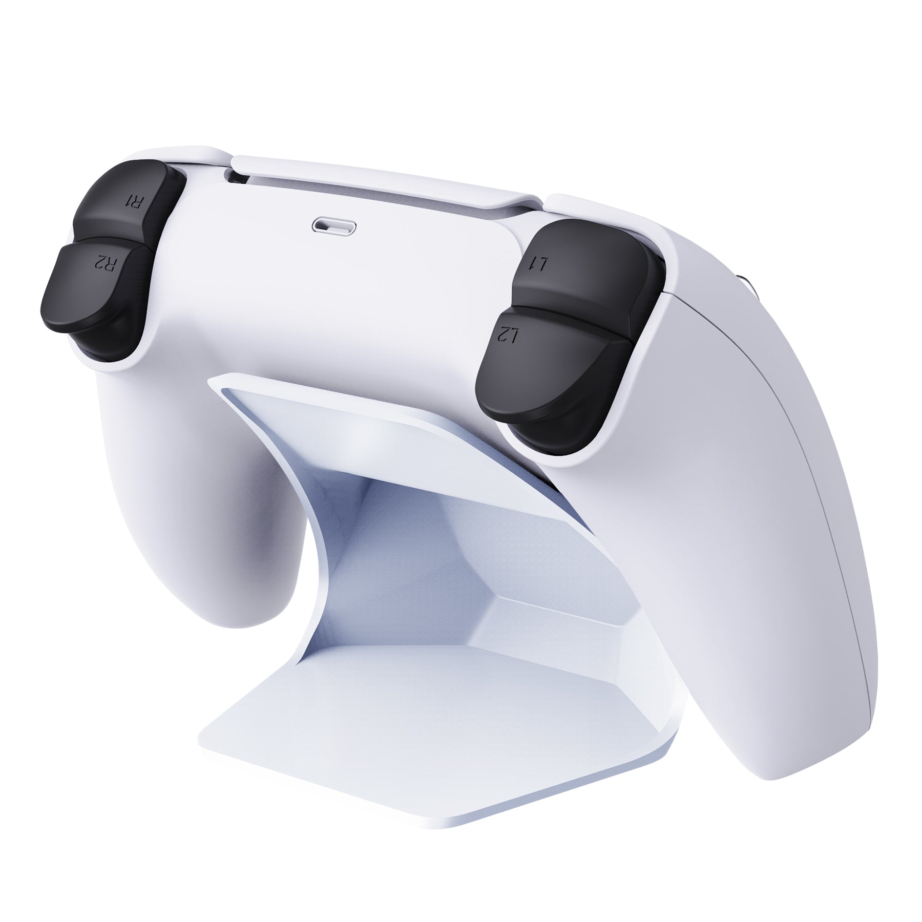 PlayVital 2 Pack Universal Game Controller Display Stand for PS5 & PS4 & Switch Pro & Xbox Series X/S Controller - White PlayVital