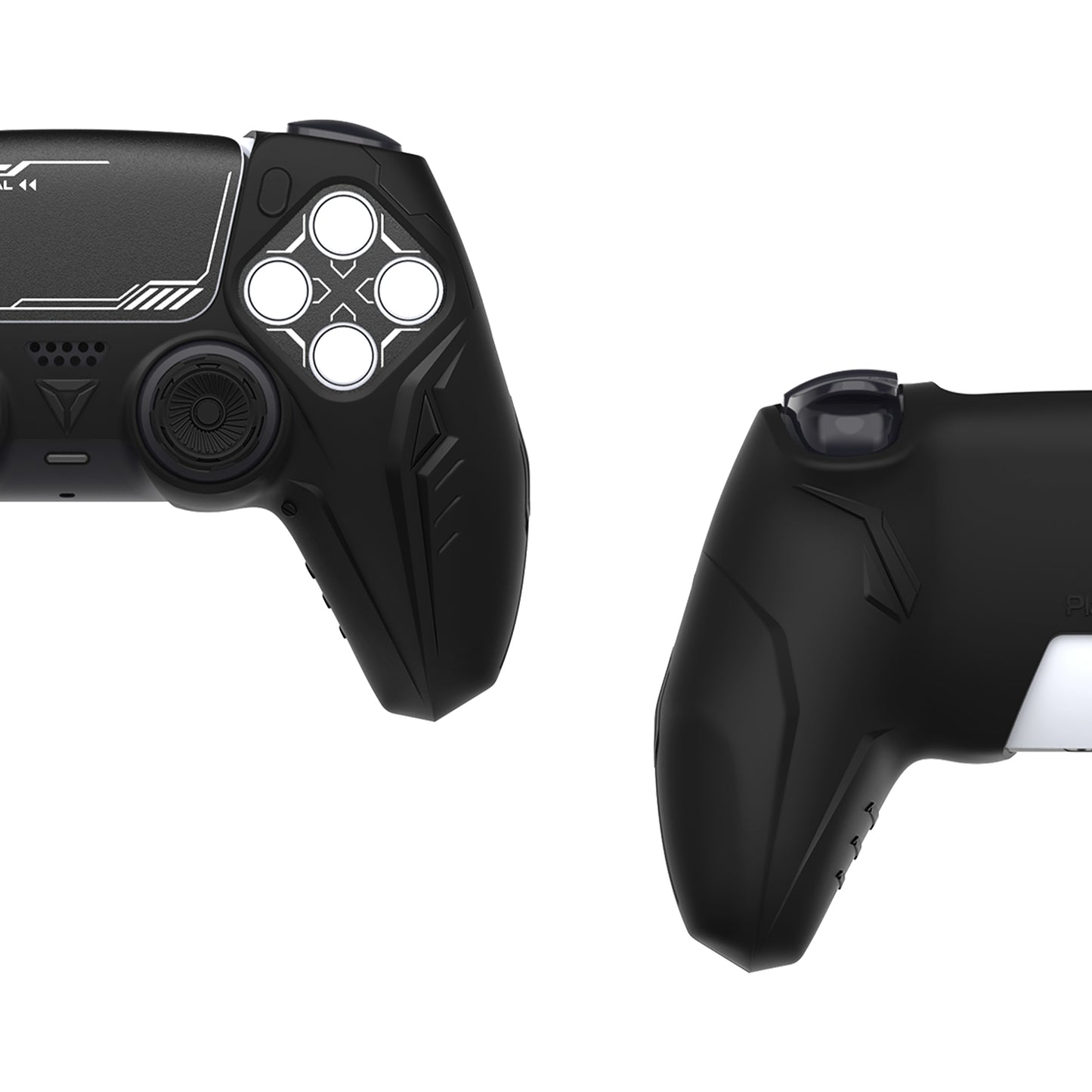 PlayVital Futuristic CyberMech Design Silicone Grip Skin with Thumb Grips for PS5 Wireless Controller, Compatible with PS5 Official Charging Dock - Black - CHXPFP001 (Copy) PlayVital