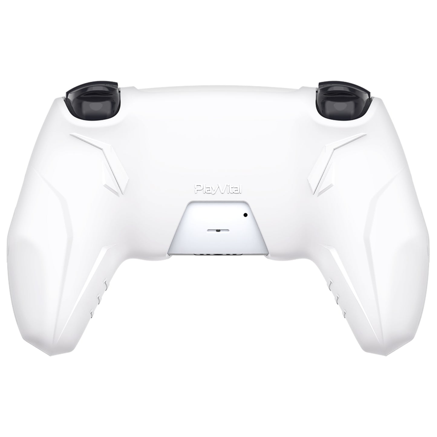 PlayVital 2 Set Futuristic CyberMech Design Silicone Case with Thumb Grips for PS5 Wireless Controller, Compatible with PS5 Official Charging Dock - White - CHXPFP007 PlayVital