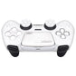 PlayVital 2 Set Futuristic CyberMech Design Silicone Case with Thumb Grips for PS5 Wireless Controller, Compatible with PS5 Official Charging Dock - White - CHXPFP007 PlayVital