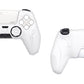 PlayVital 2 Set Futuristic CyberMech Design Silicone Case with Thumb Grips for PS5 Wireless Controller, Compatible with PS5 Official Charging Dock - White - CHXPFP007 PlayVital