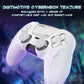 PlayVital 2 Set Futuristic CyberMech Design Silicone Case with Thumb Grips for PS5 Wireless Controller, Compatible with PS5 Official Charging Dock - White - CHXPFP007 PlayVital