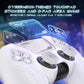 PlayVital 2 Set Futuristic CyberMech Design Silicone Case with Thumb Grips for PS5 Wireless Controller, Compatible with PS5 Official Charging Dock - White - CHXPFP007 PlayVital