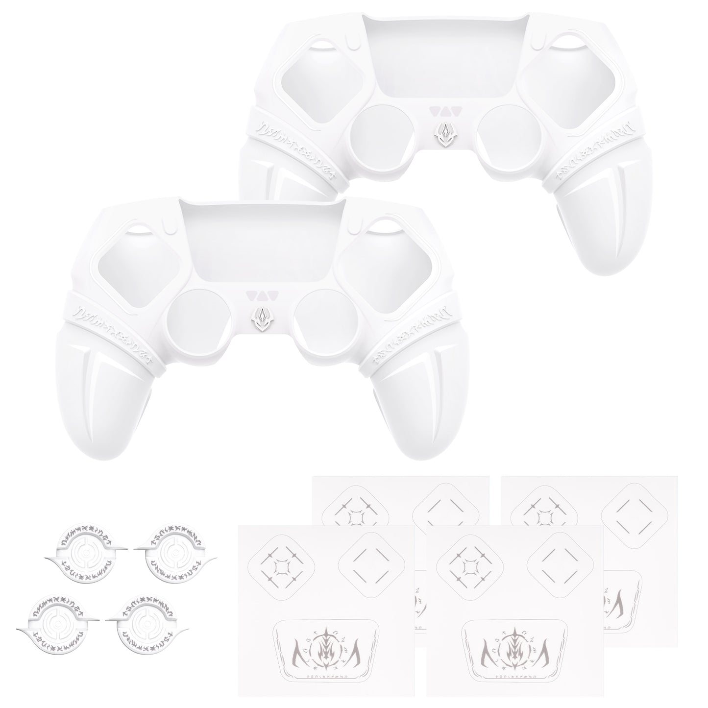 PlayVital 2 Set Runes Edition Silicone Cover Skin for PS5 Controller with Thumb Grips & Touchpad Skin & D-pad Area Sticker, Compatible with PS5 Charging Dock - Black - FVEPFP005 (Copy) PlayVital