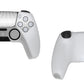 PlayVital 2 Set Upgraded 3D Studded Edition Anti-Slip Silicone Cover Skin with 6 Thumb Grips & 2 Stickers for PS5 Controller, Compatible with Charging Dock - Clear White PlayVital