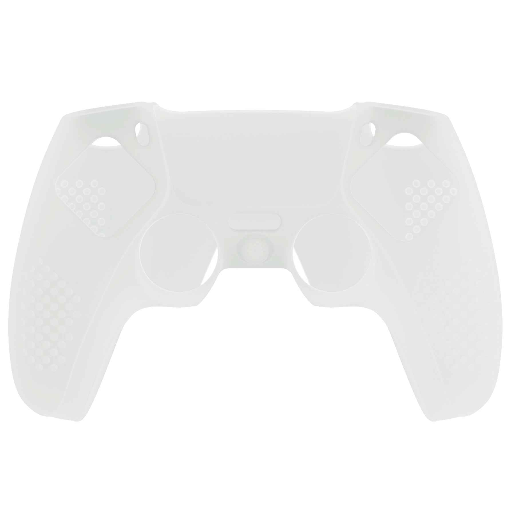 PlayVital 2 Set Upgraded 3D Studded Edition Anti-Slip Silicone Cover Skin with 6 Thumb Grips & 2 Stickers for PS5 Controller, Compatible with Charging Dock - Glow in Dark - Green PlayVital