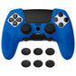 PlayVital 3D Studded Edition Anti-Slip Silicone Cover Case with Thumb Grip Caps for PS5 Edge Controller - Blue - ETPFP009 PlayVital