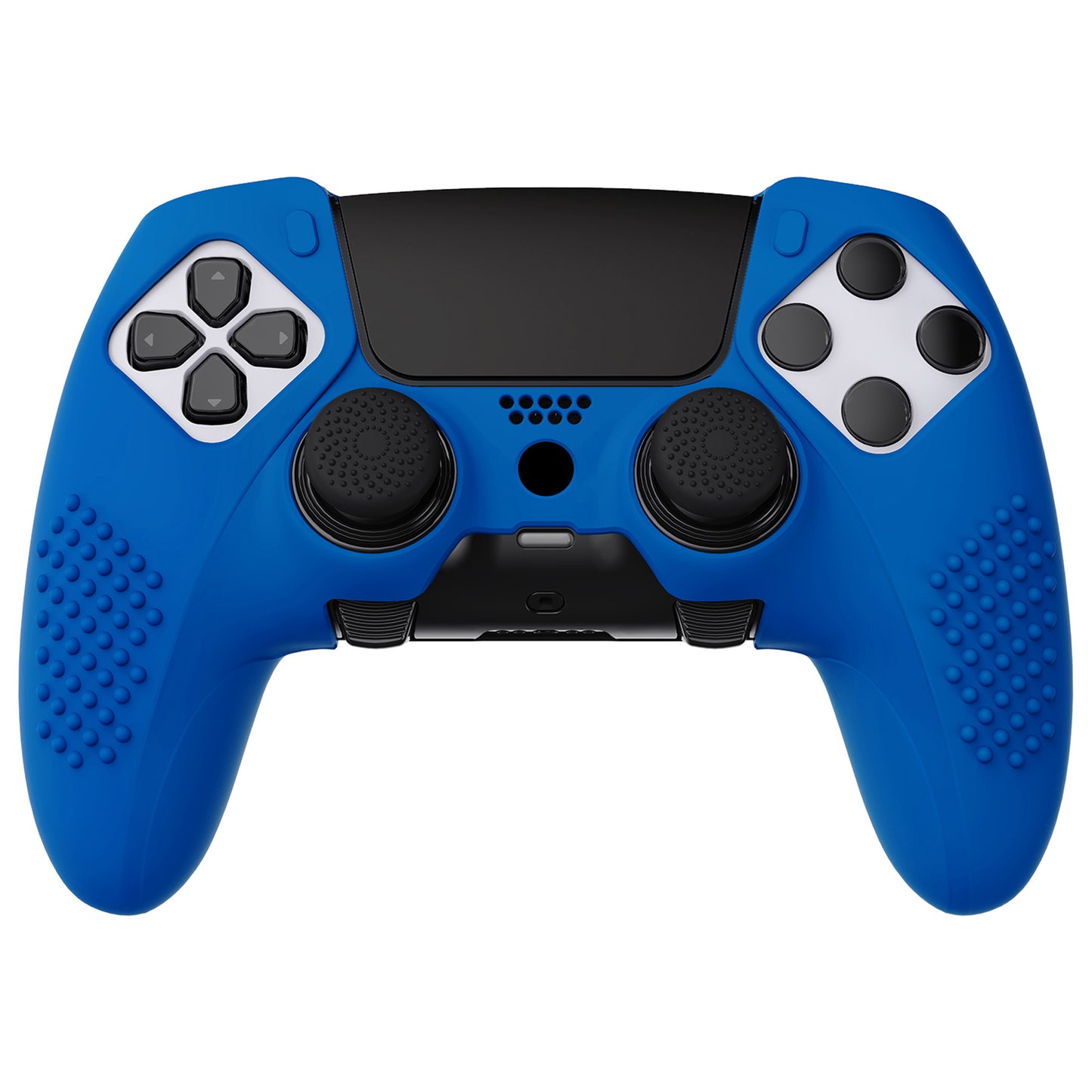 PlayVital 3D Studded Edition Anti-Slip Silicone Cover Case with Thumb Grip Caps for PS5 Edge Controller - Blue - ETPFP009 PlayVital