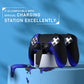 PlayVital 3D Studded Edition Anti-Slip Silicone Cover Case with Thumb Grip Caps for PS5 Edge Controller - Blue & Black - ETPFP006 PlayVital