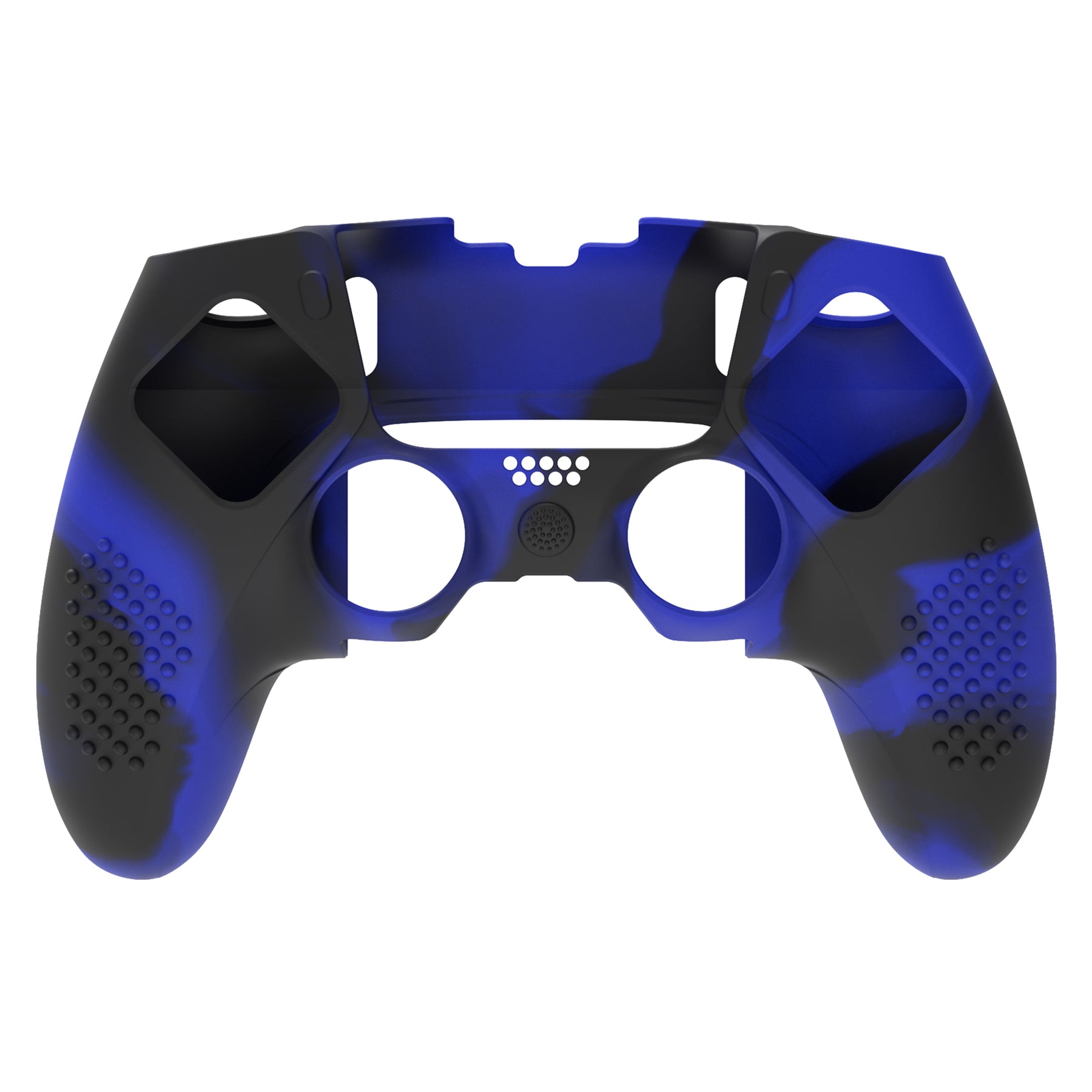 PlayVital 3D Studded Edition Anti-Slip Silicone Cover Case with Thumb Grip Caps for PS5 Edge Controller - Blue & Black - ETPFP006 PlayVital