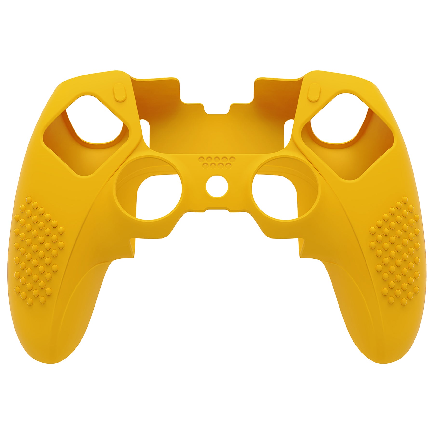 PlayVital 3D Studded Edition Anti-Slip Silicone Cover Case with Thumb Grip Caps for PS5 Edge Controller - Caution Yellow - ETPFP014 PlayVital