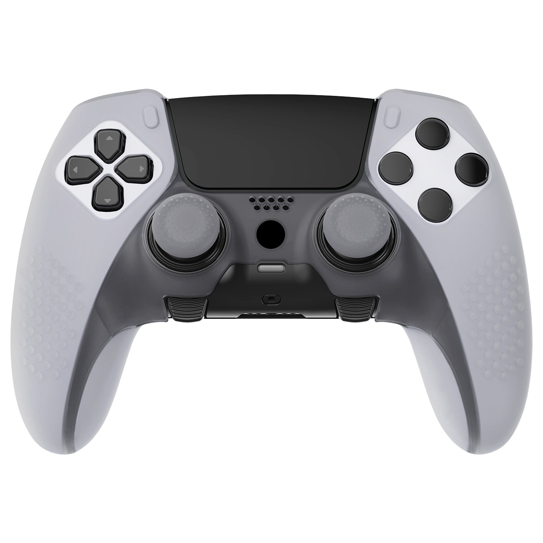 PlayVital 3D Studded Edition Anti-Slip Silicone Cover Case with Thumb Grip  Caps for PS5 Edge Controller - Clear White - ETPFP003