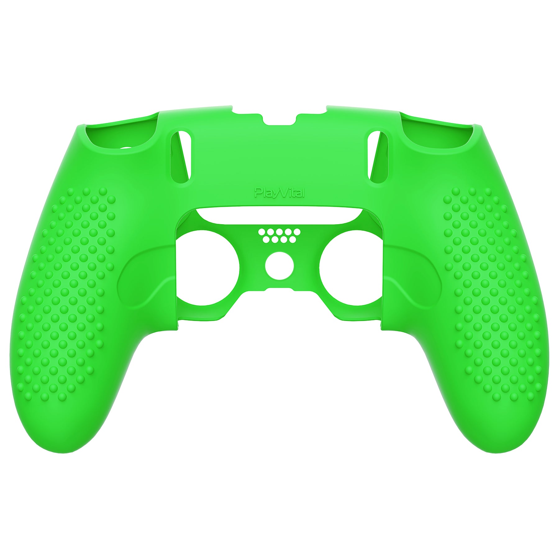 PlayVital 3D Studded Edition Anti-Slip Silicone Cover Case with Thumb Grip Caps for PS5 Edge Controller - Green - ETPFP012 PlayVital