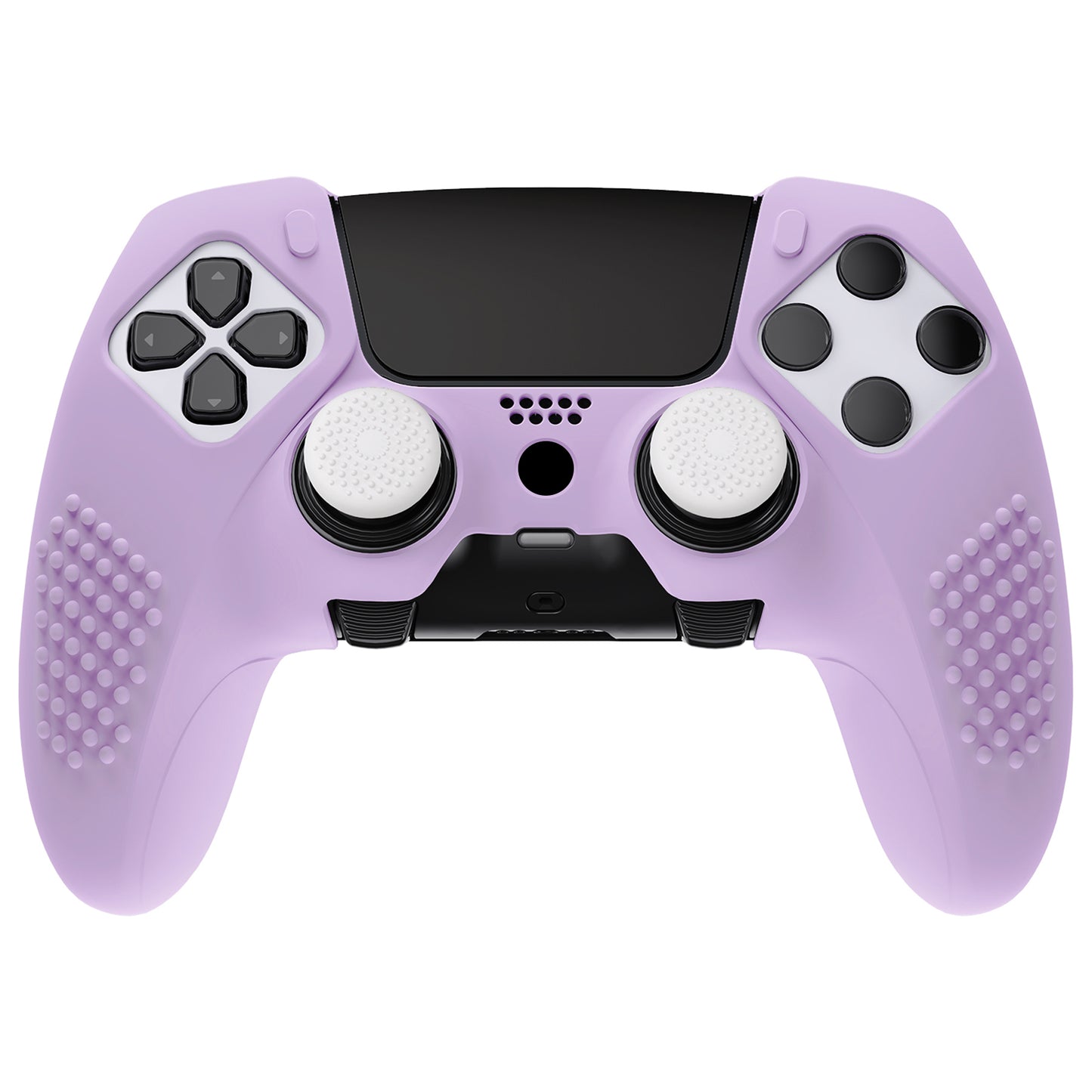 PlayVital 3D Studded Edition Anti-Slip Silicone Cover Case with Thumb Grip Caps for PS5 Edge Controller - Mauve Purple - ETPFP011 PlayVital