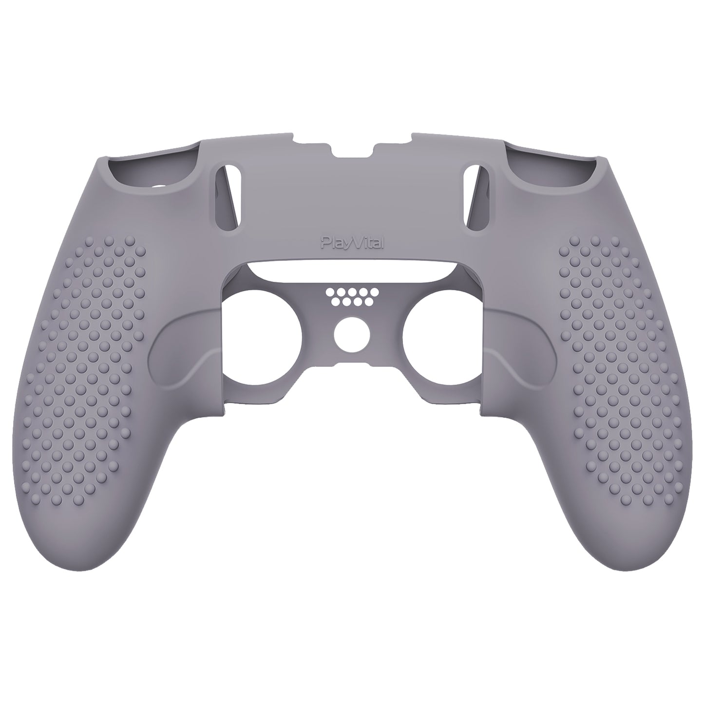 PlayVital 3D Studded Edition Anti-Slip Silicone Cover Case with Thumb Grip Caps for PS5 Edge Controller - Metallic Gray - ETPFP013 PlayVital