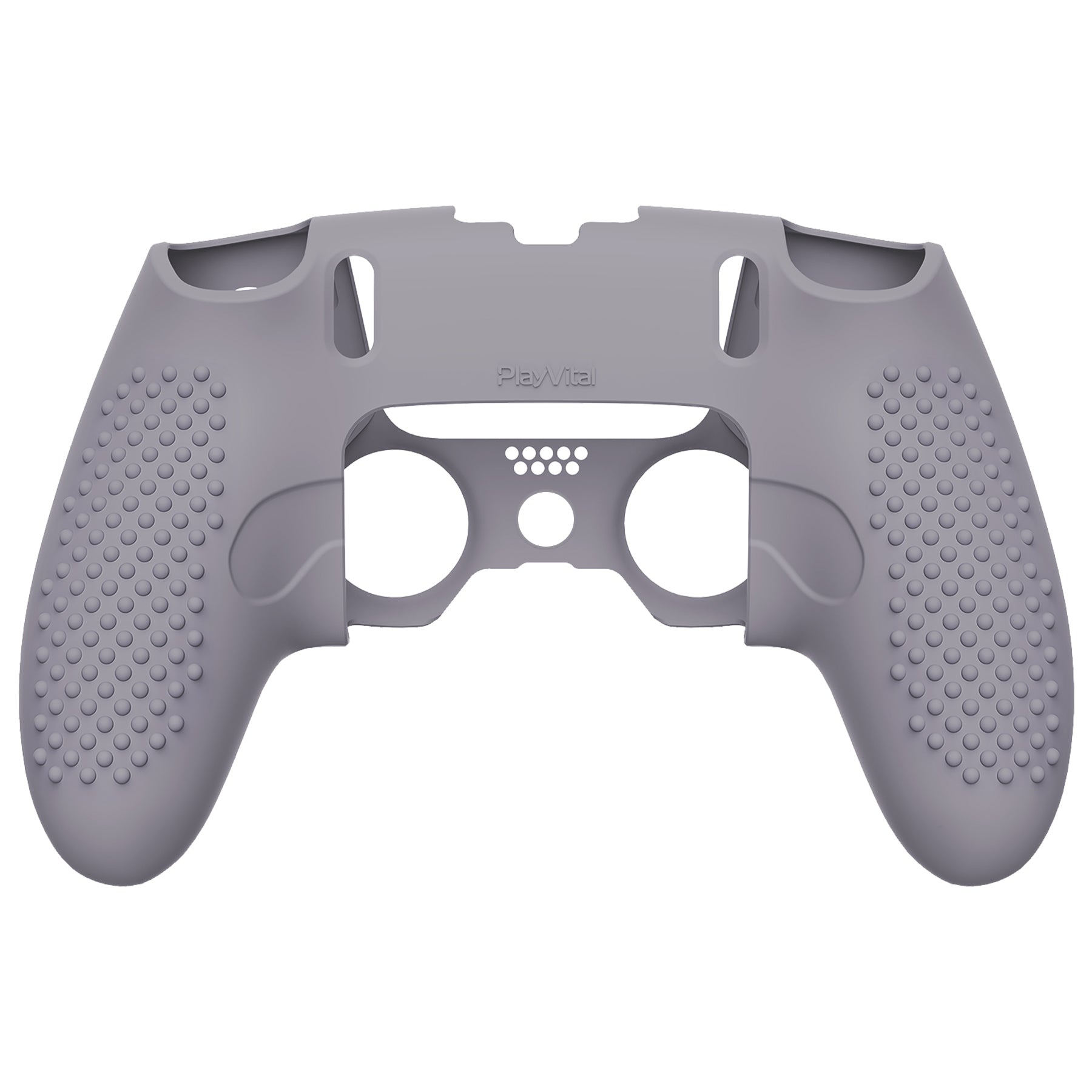 PlayVital 3D Studded Edition Anti-Slip Silicone Cover Case with Thumb Grip Caps for PS5 Edge Controller - Metallic Gray - ETPFP013 PlayVital