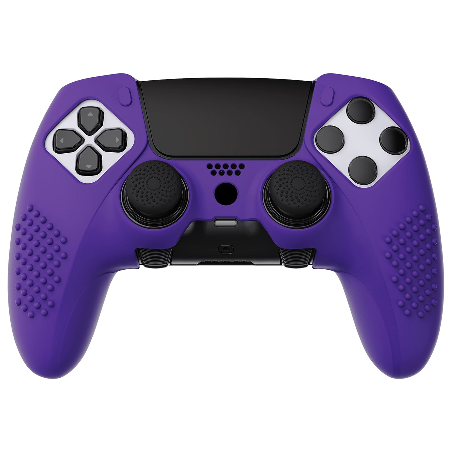 PlayVital 3D Studded Edition Anti-Slip Silicone Cover Case with Thumb Grip Caps for PS5 Edge Controller - Purple - ETPFP010 PlayVital
