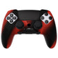 PlayVital 3D Studded Edition Anti-Slip Silicone Cover Case with Thumb Grip Caps for PS5 Edge Controller - Red & Black - ETPFP008 PlayVital