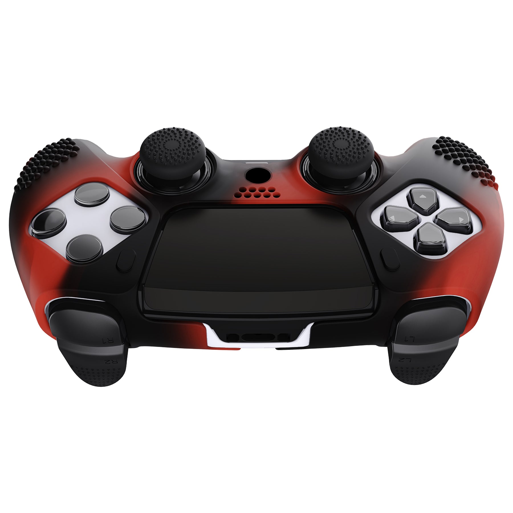 PlayVital 3D Studded Edition Anti-Slip Silicone Cover Case with Thumb Grip  Caps for PS5 Edge Controller - Red & Black - ETPFP008