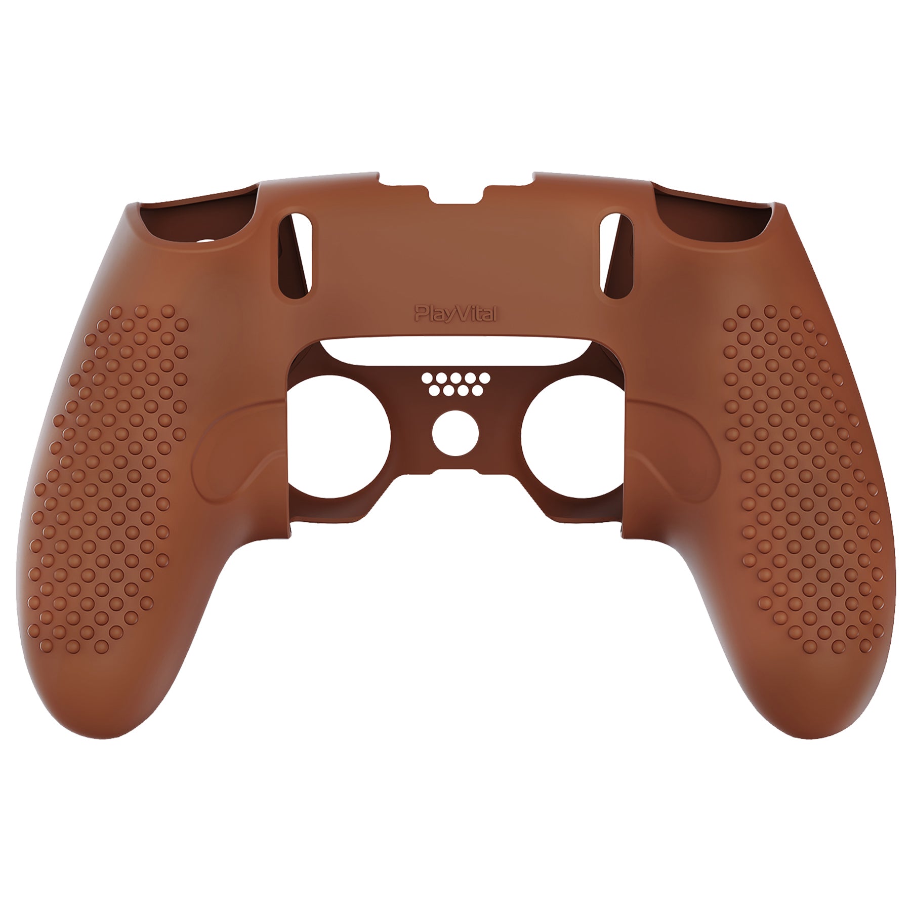 PlayVital 3D Studded Edition Anti-Slip Silicone Cover Case with Thumb Grip Caps for PS5 Edge Controller - Signal Brown - ETPFP016 PlayVital