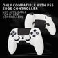 PlayVital 3D Studded Edition Anti-Slip Silicone Cover Case with Thumb Grip Caps for PS5 Edge Controller - White - ETPFP002 PlayVital