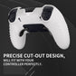 PlayVital 3D Studded Edition Anti-Slip Silicone Cover Case with Thumb Grip Caps for PS5 Edge Controller - White - ETPFP002 PlayVital