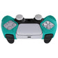 PlayVital 3D Studded Edition Anti-Slip Silicone Cover Skin with Thumb Grip Caps for PS5 Wireless Controller, Compatible with Charging Station - Aqua Green  - TDPF020 PlayVital