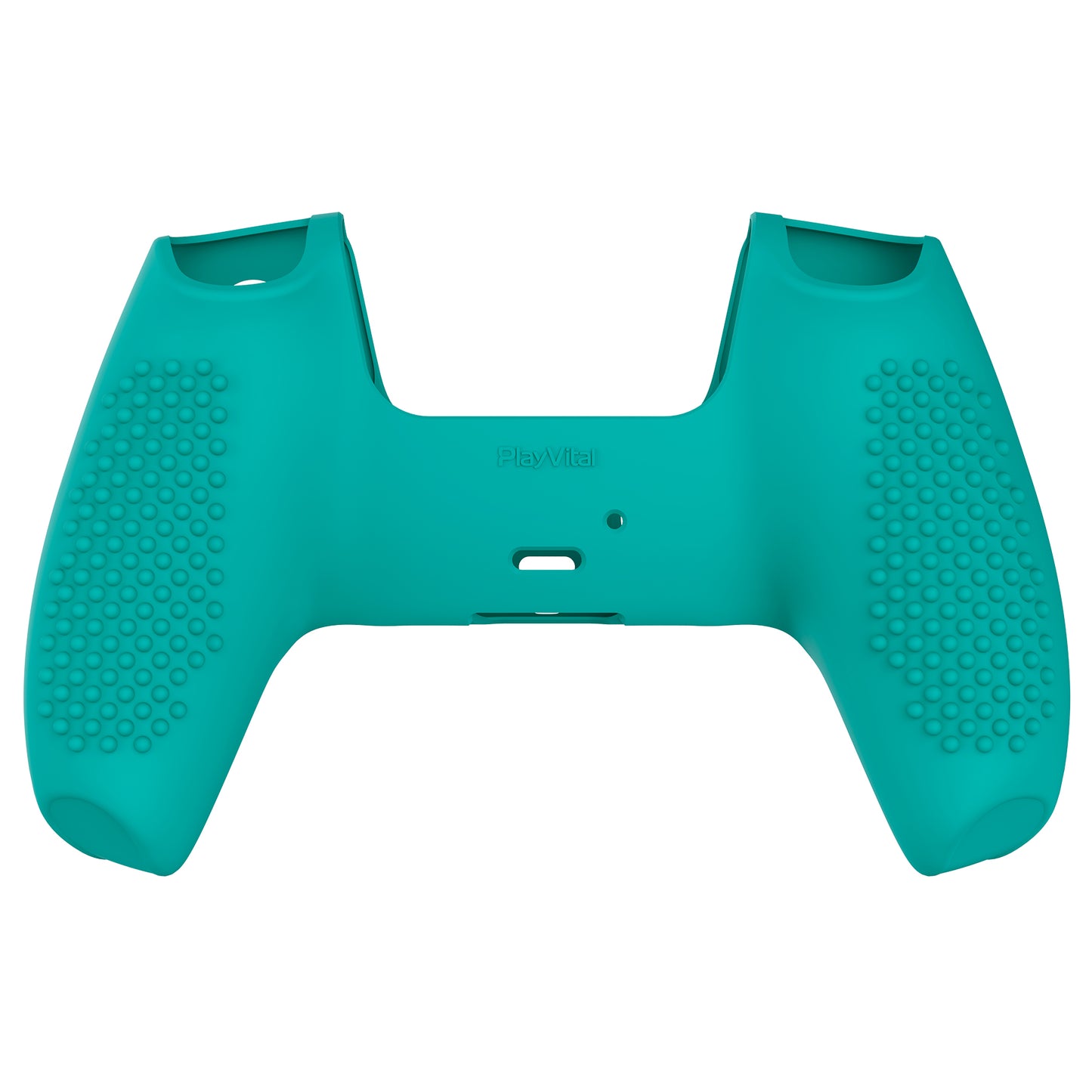PlayVital 3D Studded Edition Anti-Slip Silicone Cover Skin with Thumb Grip Caps for PS5 Wireless Controller - Aqua Green - TDPF010 PlayVital