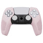 PlayVital 3D Studded Edition Anti-Slip Silicone Cover Skin with Thumb Grip Caps for PS5 Wireless Controller, Compatible with Charging Station - Cherry Blossoms Pink - TDPF017 PlayVital