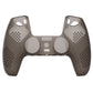 PlayVital 3D Studded Edition Anti-Slip Silicone Cover Skin with Thumb Grip Caps for PS5 Wireless Controller - Clear Black - TDPF013 PlayVital