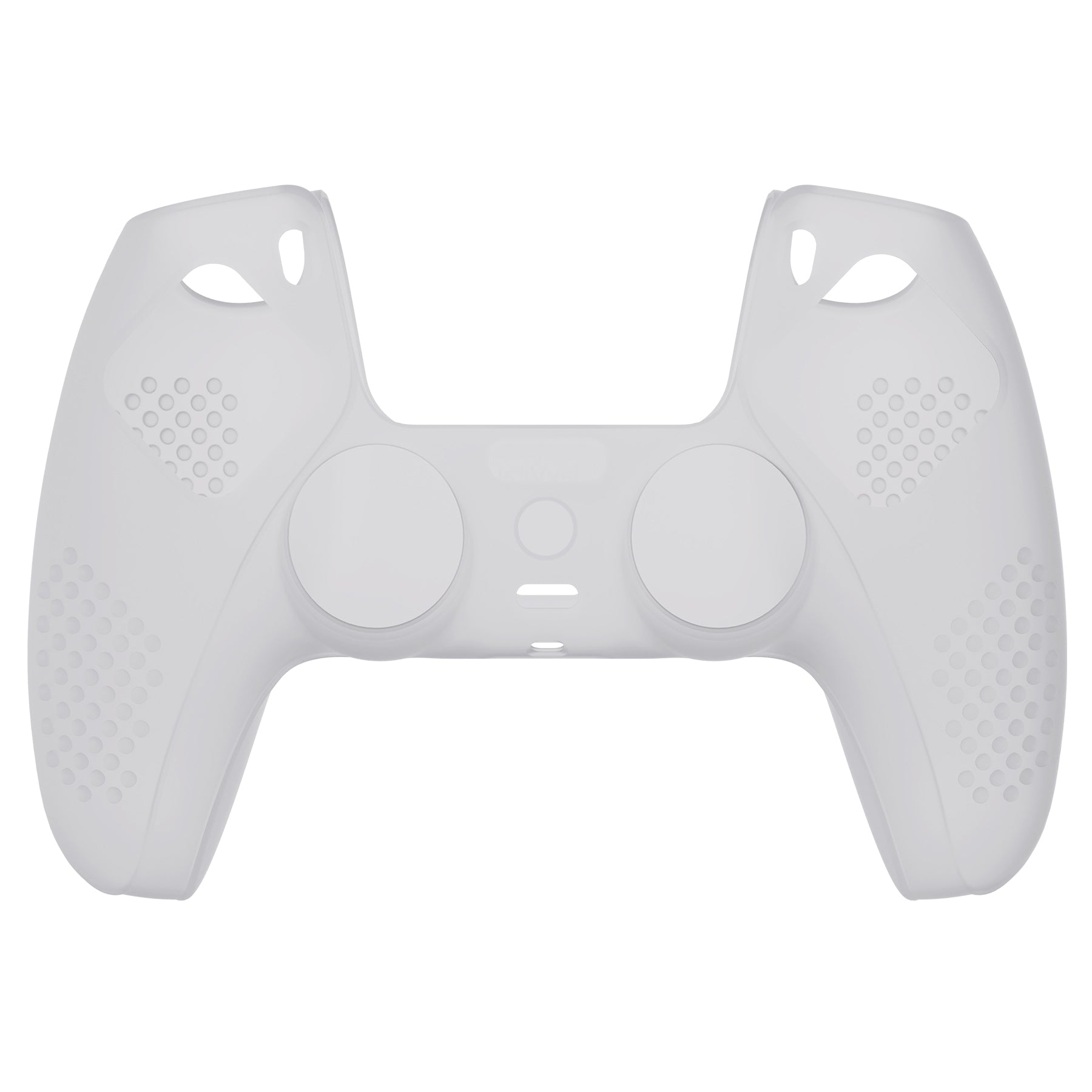 PlayVital 3D Studded Edition Anti-Slip Silicone Cover Skin with Thumb Grip Caps for PS5 Wireless Controller - Clear White - TDPF012 PlayVital