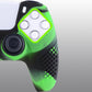 PlayVital 3D Studded Edition Anti-Slip Silicone Cover Skin with Thumb Grip Caps for PS5 Wireless Controller - Green & Black - TDPF024 PlayVital
