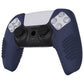 PlayVital 3D Studded Edition Anti-Slip Silicone Cover Skin with Thumb Grip Caps for PS5 Wireless Controller, Compatible with Charging Station - Midnight Blue - TDPF019 PlayVital