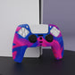PlayVital 3D Studded Edition Anti-Slip Silicone Cover Skin with Thumb Grip Caps for PS5 Wireless Controller - Pink & Purple & Blue - TDPF021 PlayVital