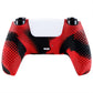 PlayVital 3D Studded Edition Anti-Slip Silicone Cover Skin with Thumb Grip Caps for PS5 Wireless Controller - Red & Black - TDPF022 PlayVital