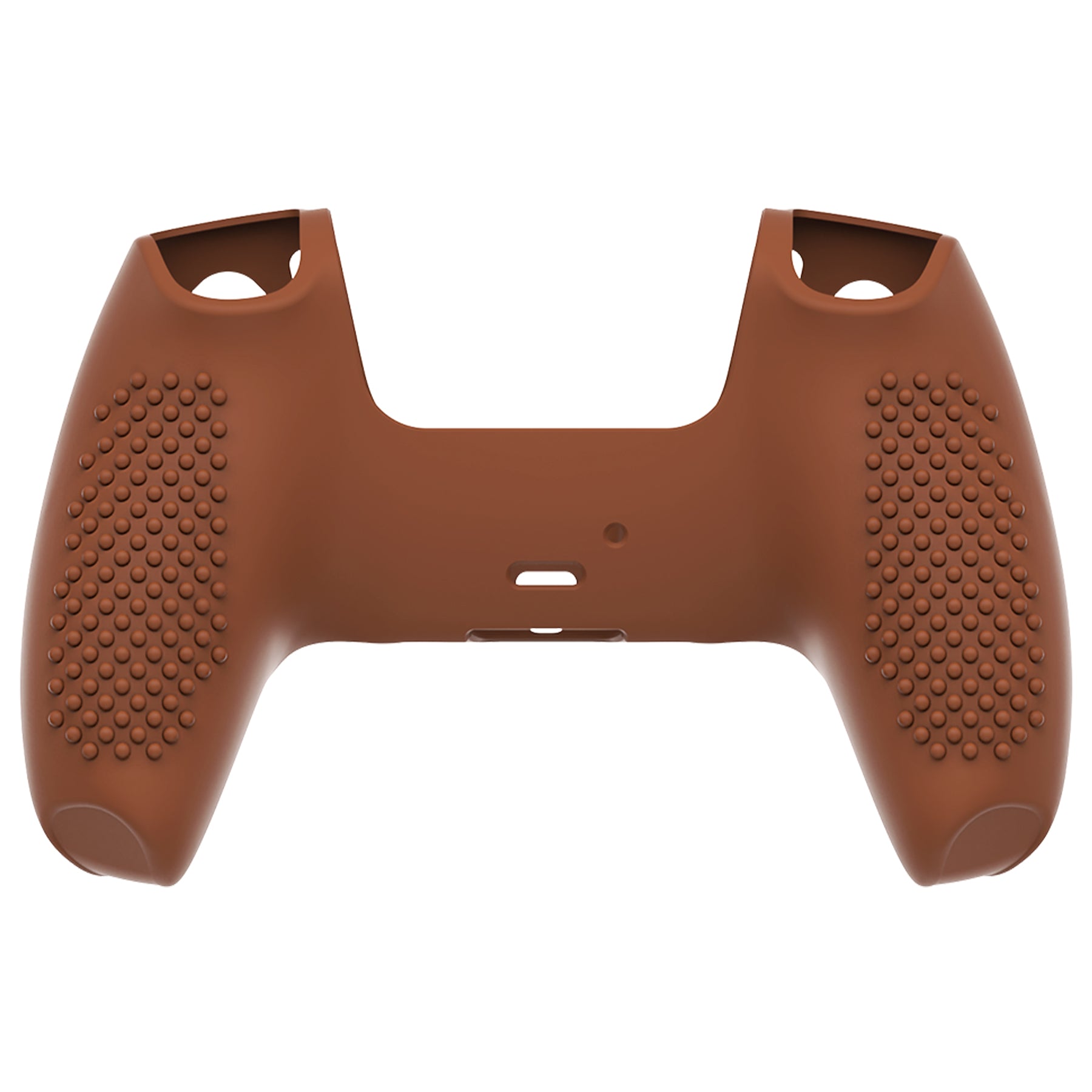 PlayVital 3D Studded Edition Anti-Slip Silicone Cover Skin with Thumb Grip Caps for PS5 Wireless Controller - Signal Brown - TDPF032 PlayVital