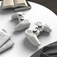 PlayVital 3D Studded Edition Anti-Slip Silicone Cover Skin with Thumb Grip Caps for PS5 Wireless Controller - White - TDPF002 PlayVital